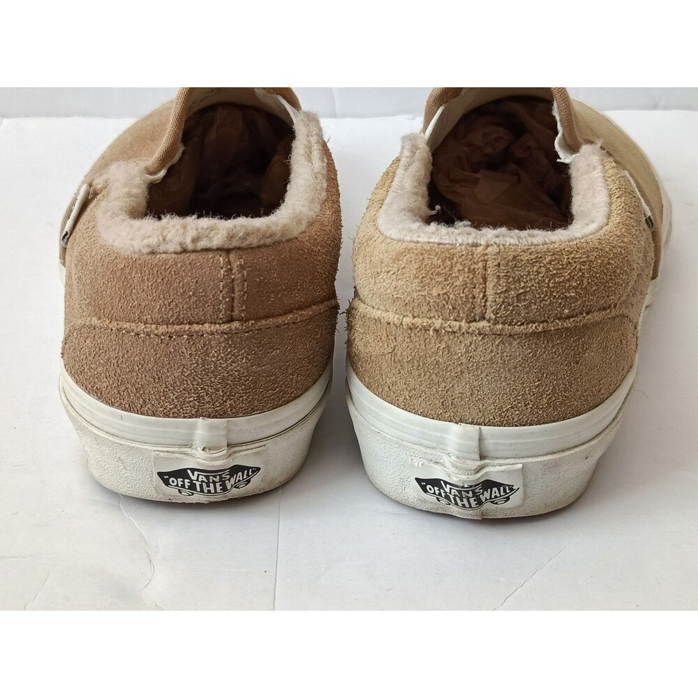 Vans Classic Slip On Sherpa Women's Size 8 Beige Low Tops - Picture 5 of 6